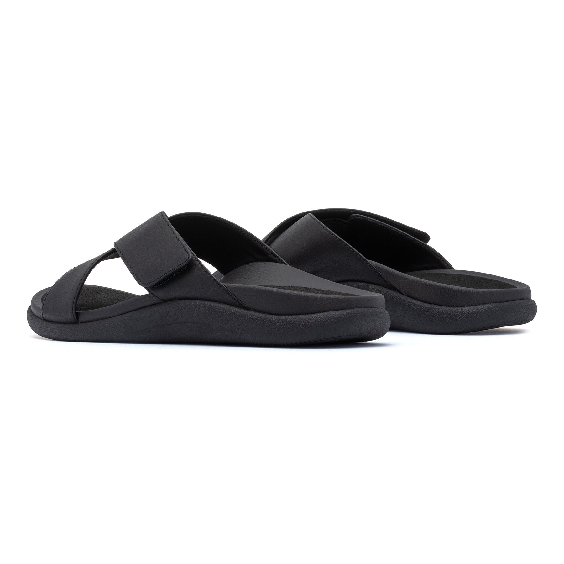 Laguna Slide Metatarsal - Black Leather
