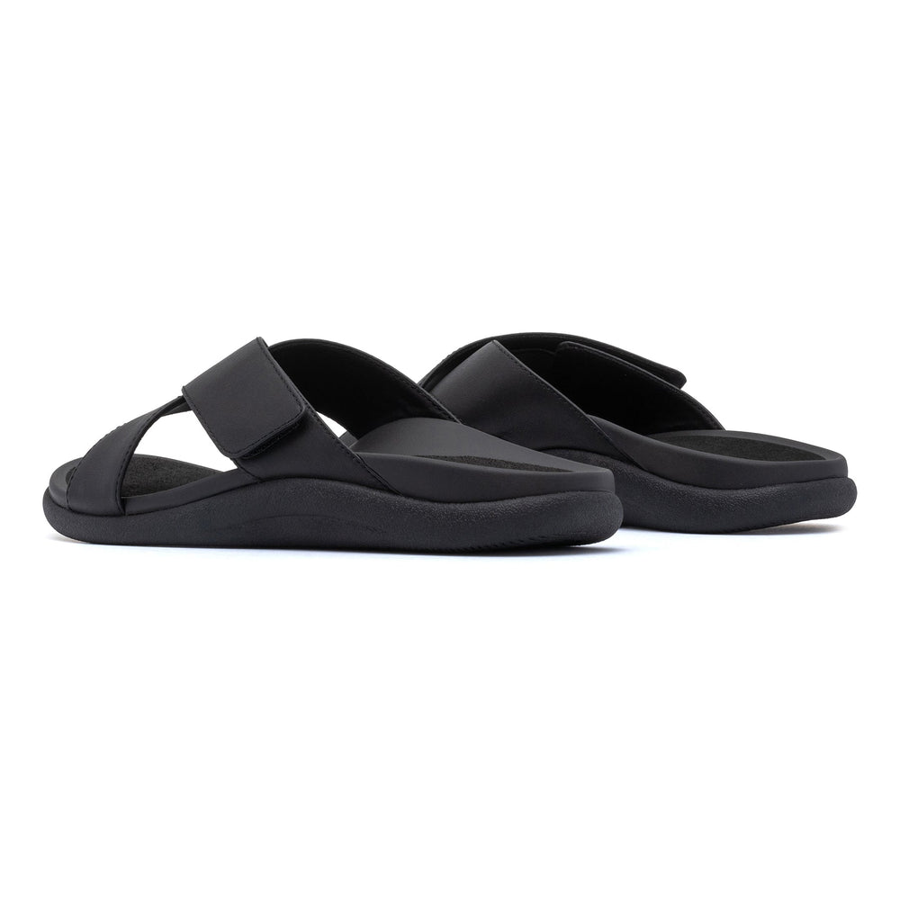 Laguna Slide Metatarsal - Black Leather
