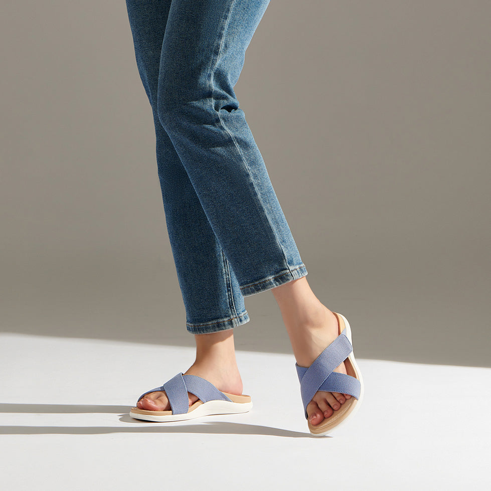 Laguna Slide Metatarsal - Light Denim Canvas