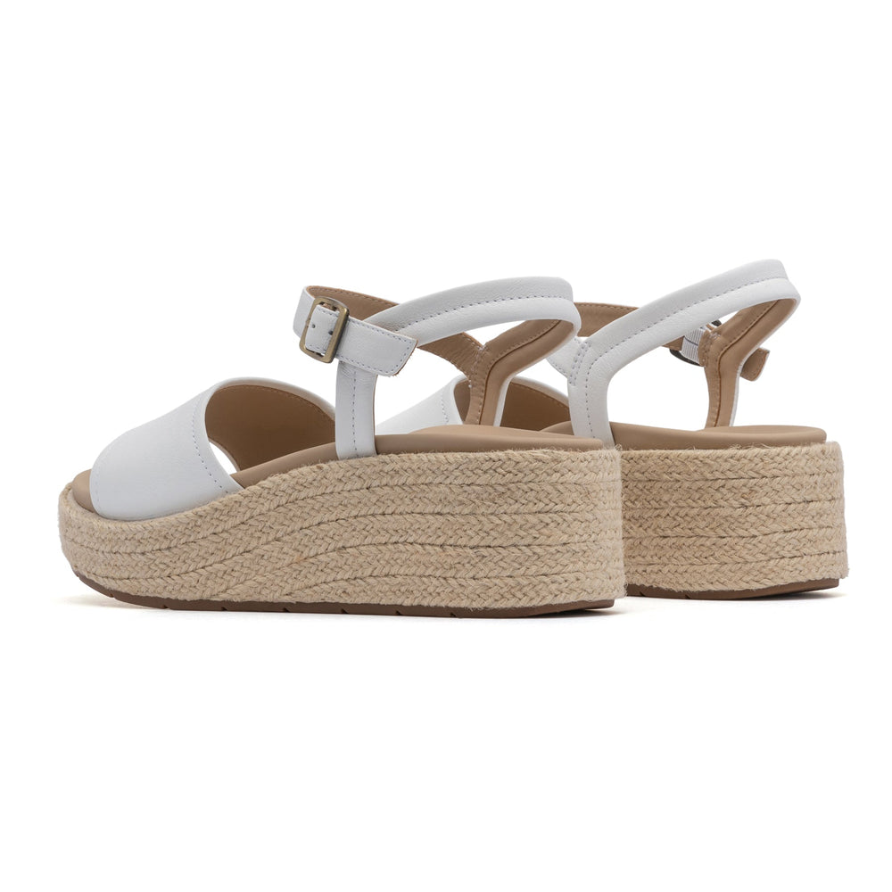 Solstice Buckle Sandal Metatarsal - White Leather