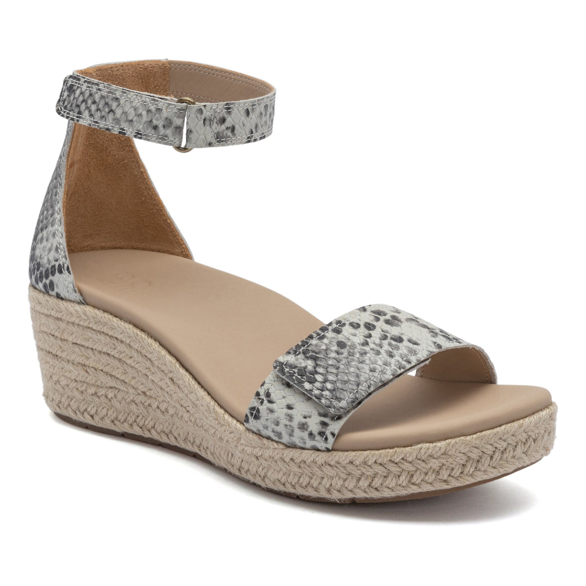 Riviera Ankle Sandal - Snake Print Leather