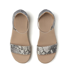 Riviera Ankle Sandal - Snake Print Leather