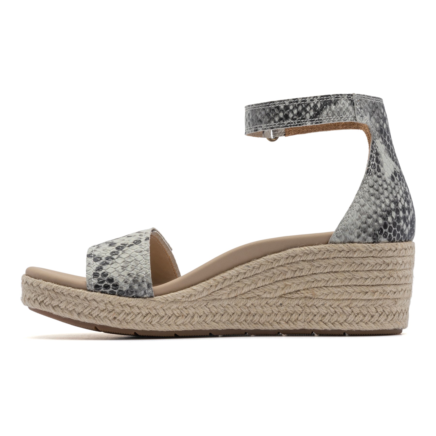 Riviera Ankle Sandal - Snake Print Leather