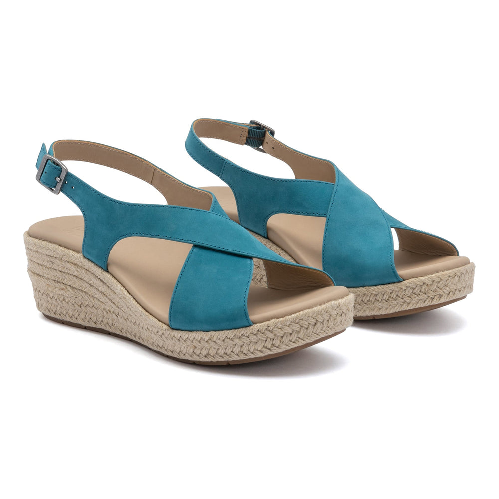 Riviera Cross Metatarsal - Teal Leather