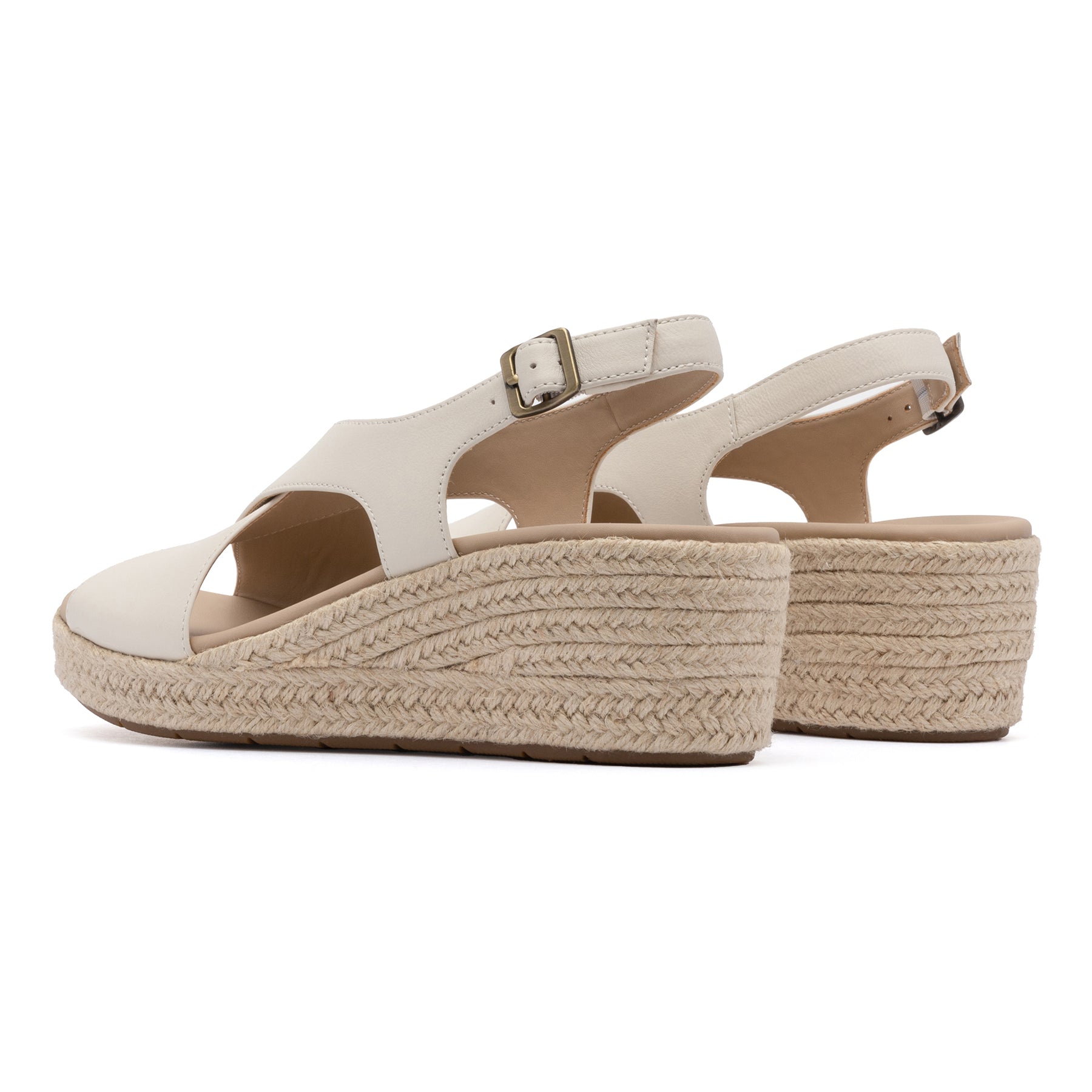 Riviera Cross Metatarsal - Off White Leather