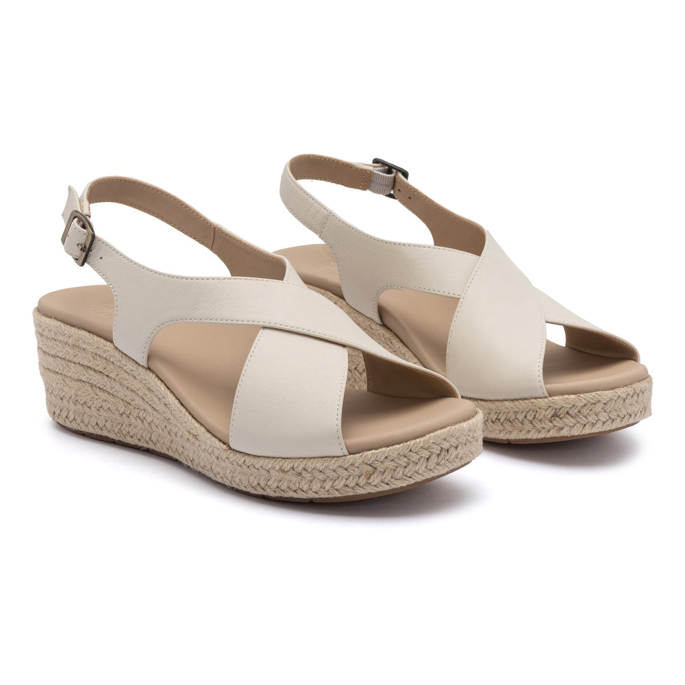 Riviera Cross Metatarsal - Off White Leather