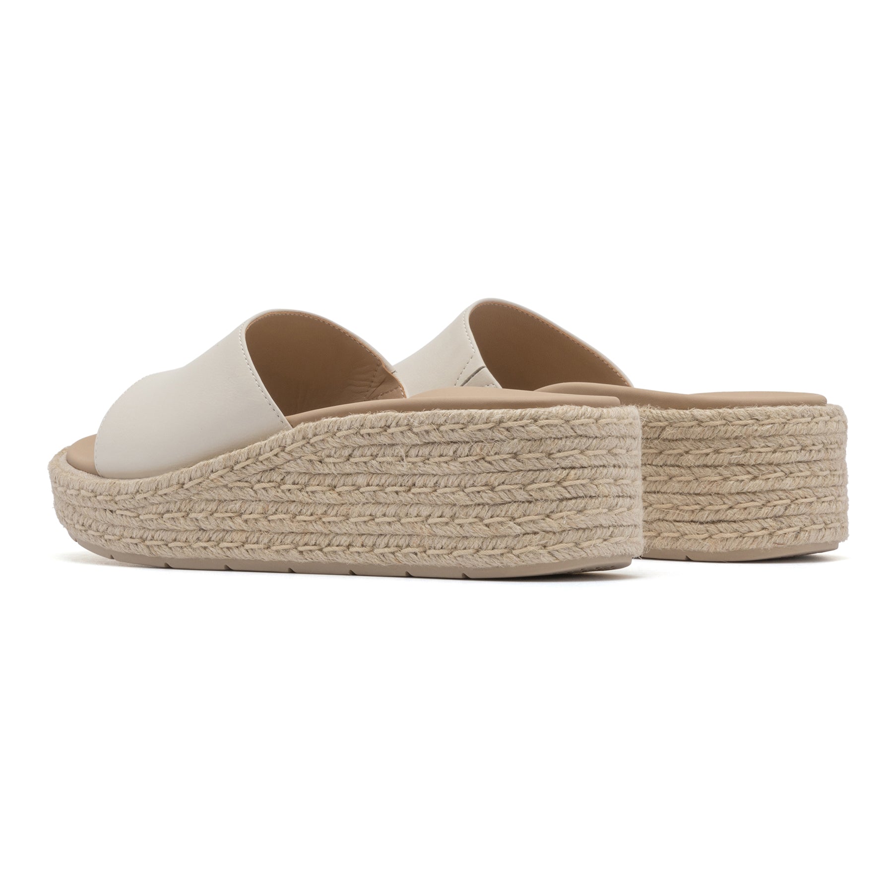 Solstice Slide - Off White Leather
