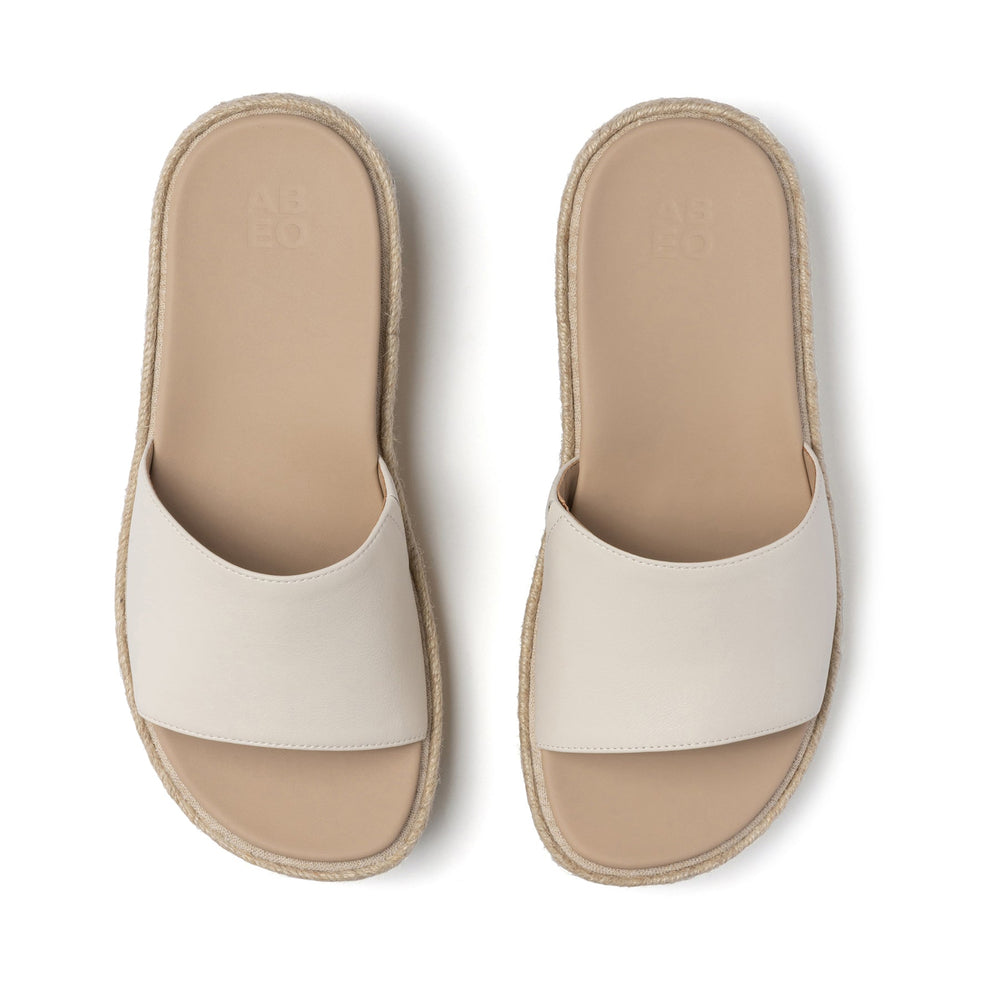 Solstice Slide Metatarsal - Off White Leather