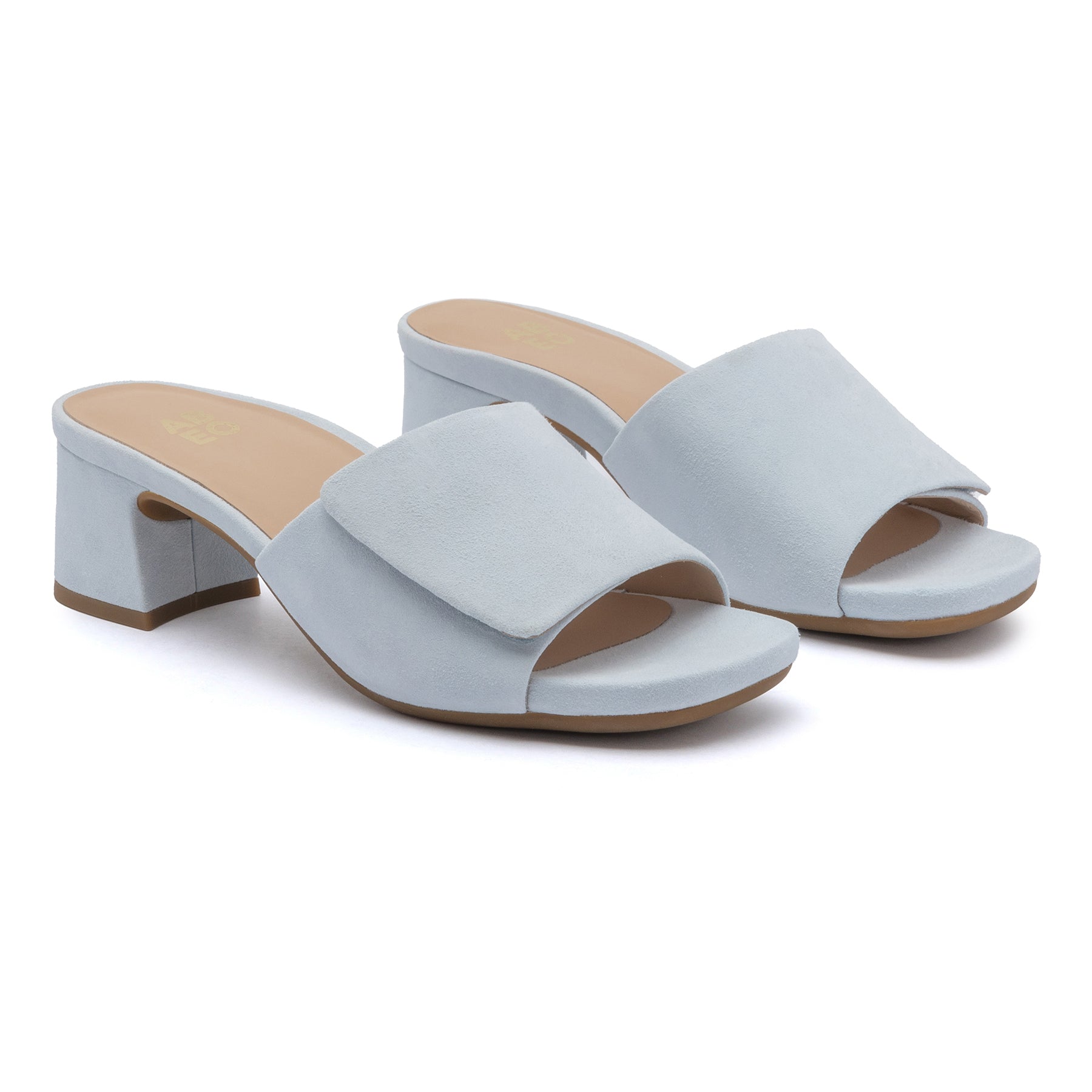 Avenue Slide - Light Blue Suede