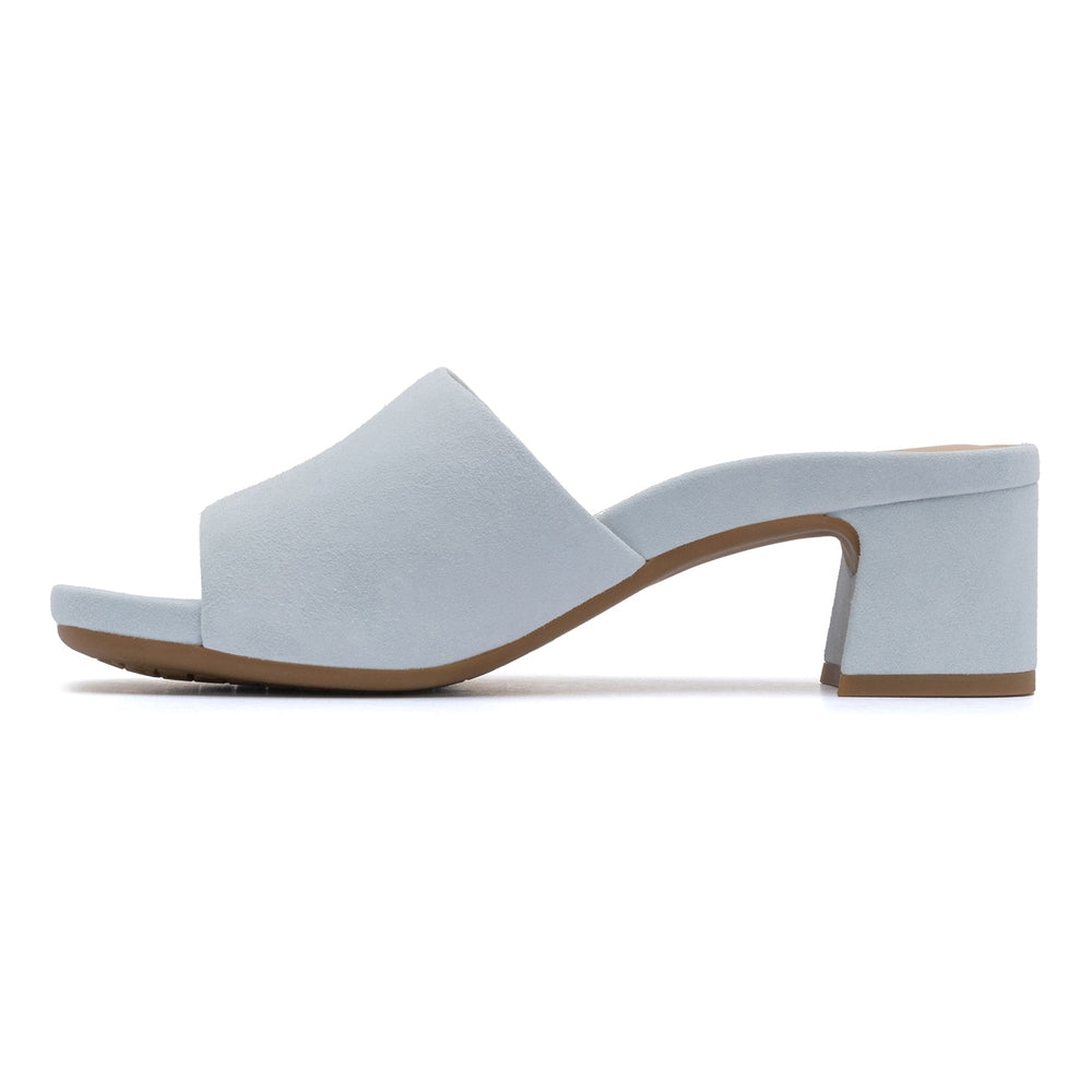 Avenue Slide - Light Blue Suede
