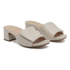 Avenue Slide - Off White Leather