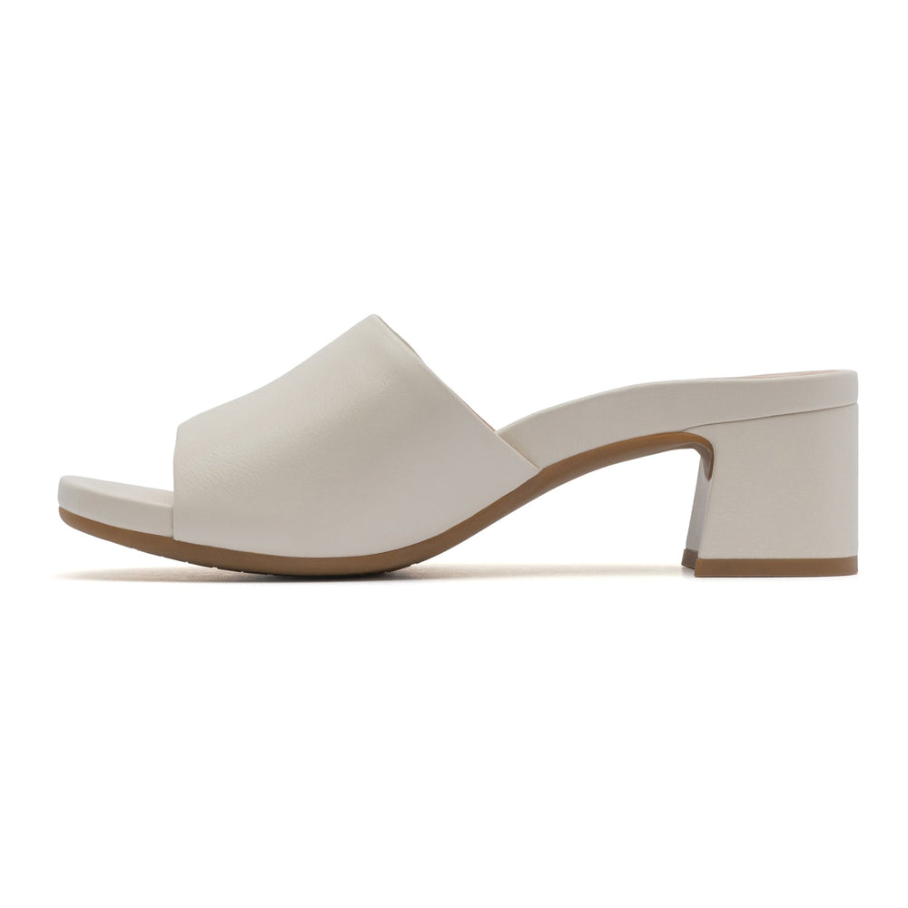 Avenue Slide - Off White Leather