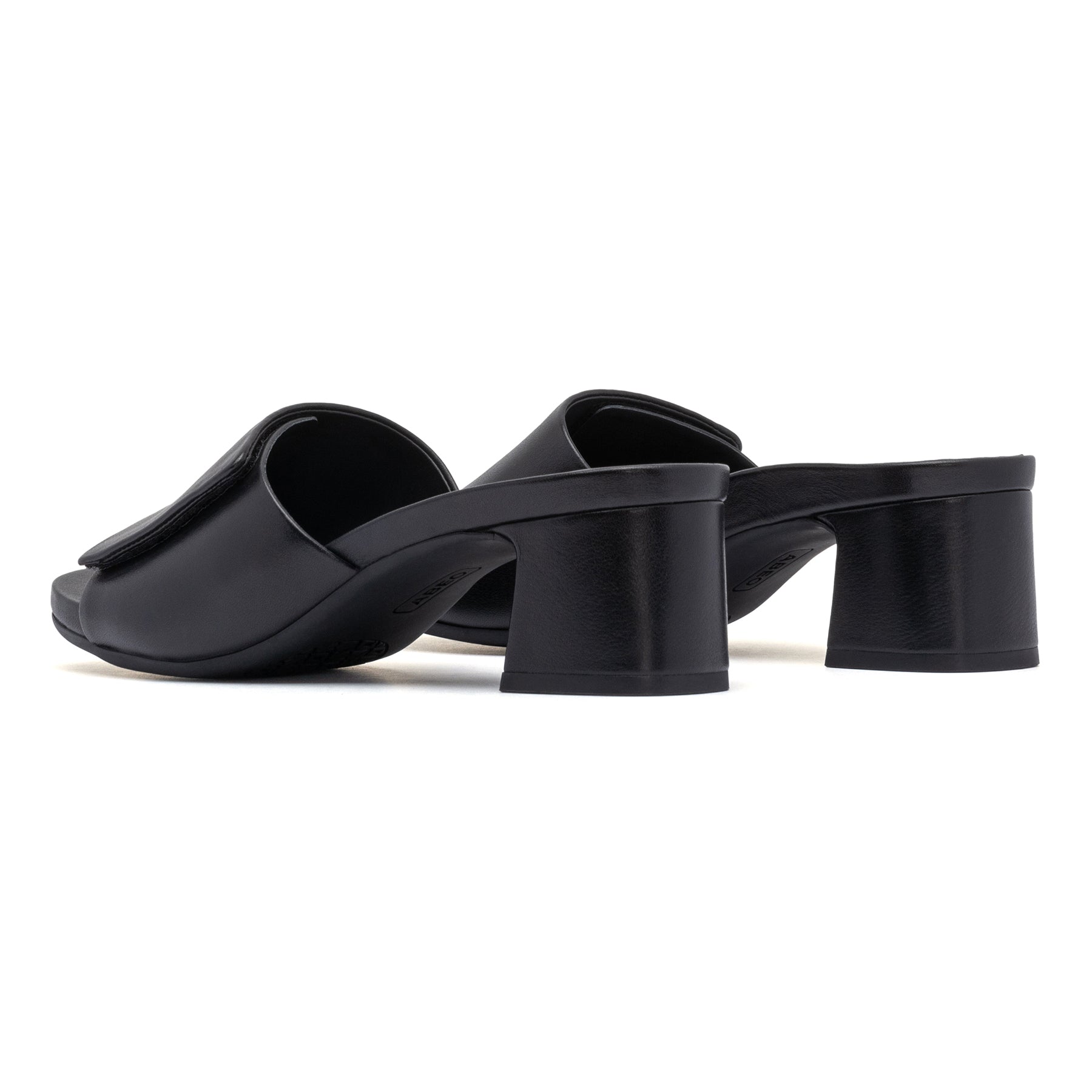 Avenue Slide Metatarsal - Black Leather