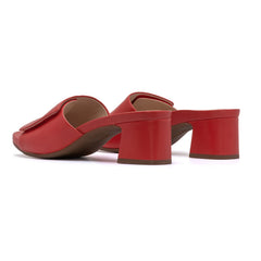 Avenue Slide Metatarsal - Red Leather