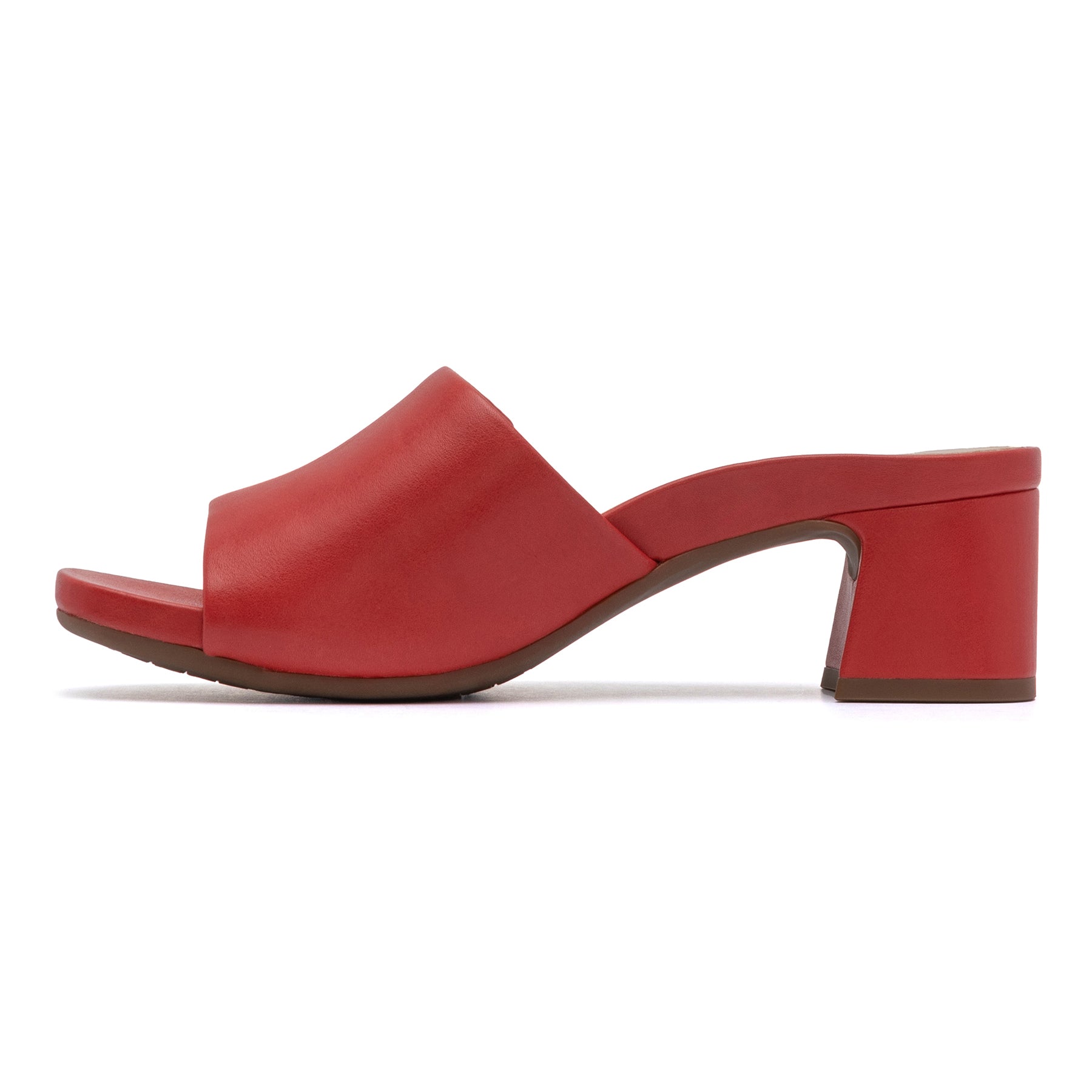 Avenue Slide Metatarsal - Red Leather