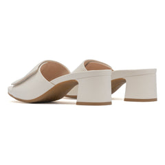 Avenue Slide Metatarsal - Off White Leather