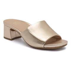 Avenue Slide Metatarsal - Light Gold Leather