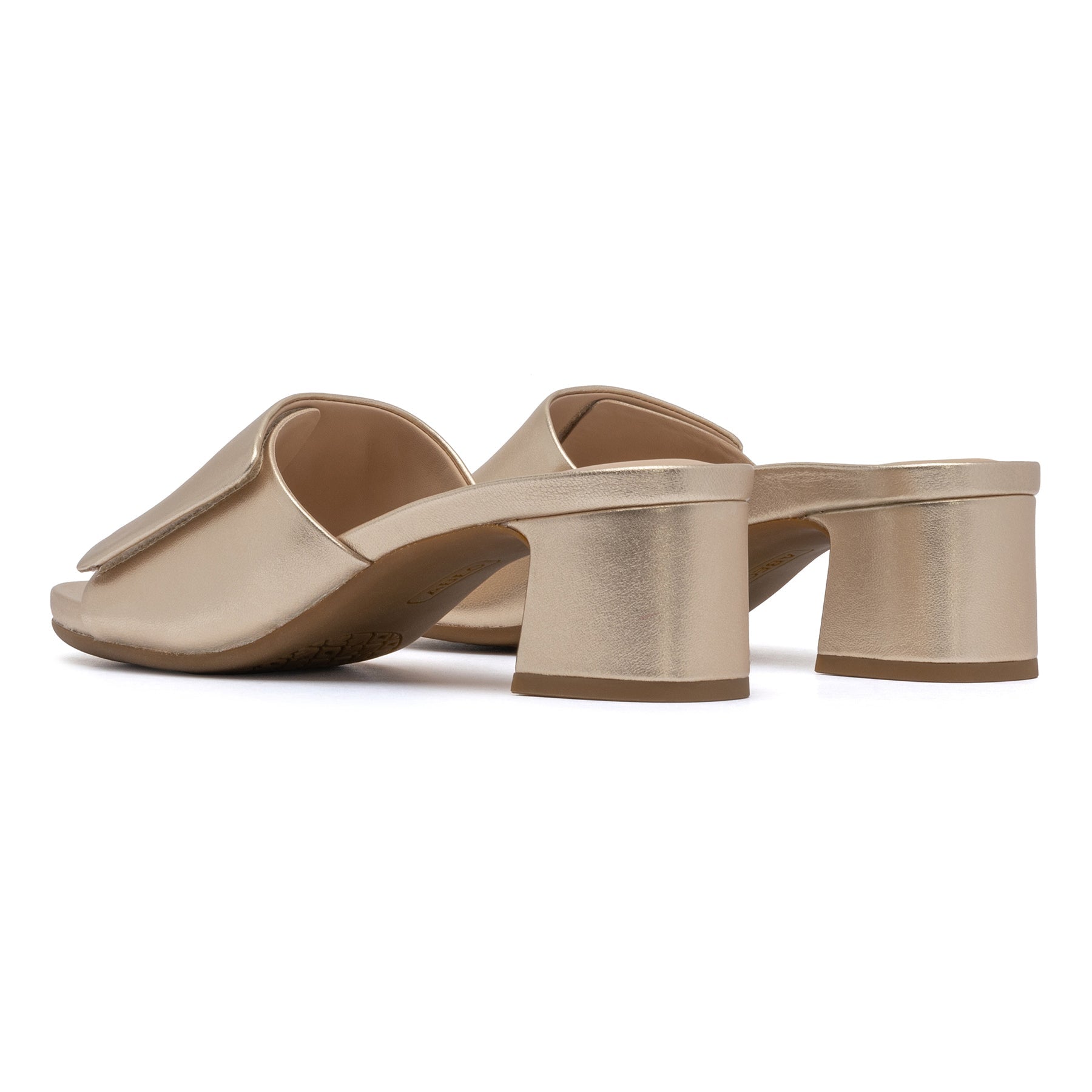 Avenue Slide Metatarsal - Light Gold Leather