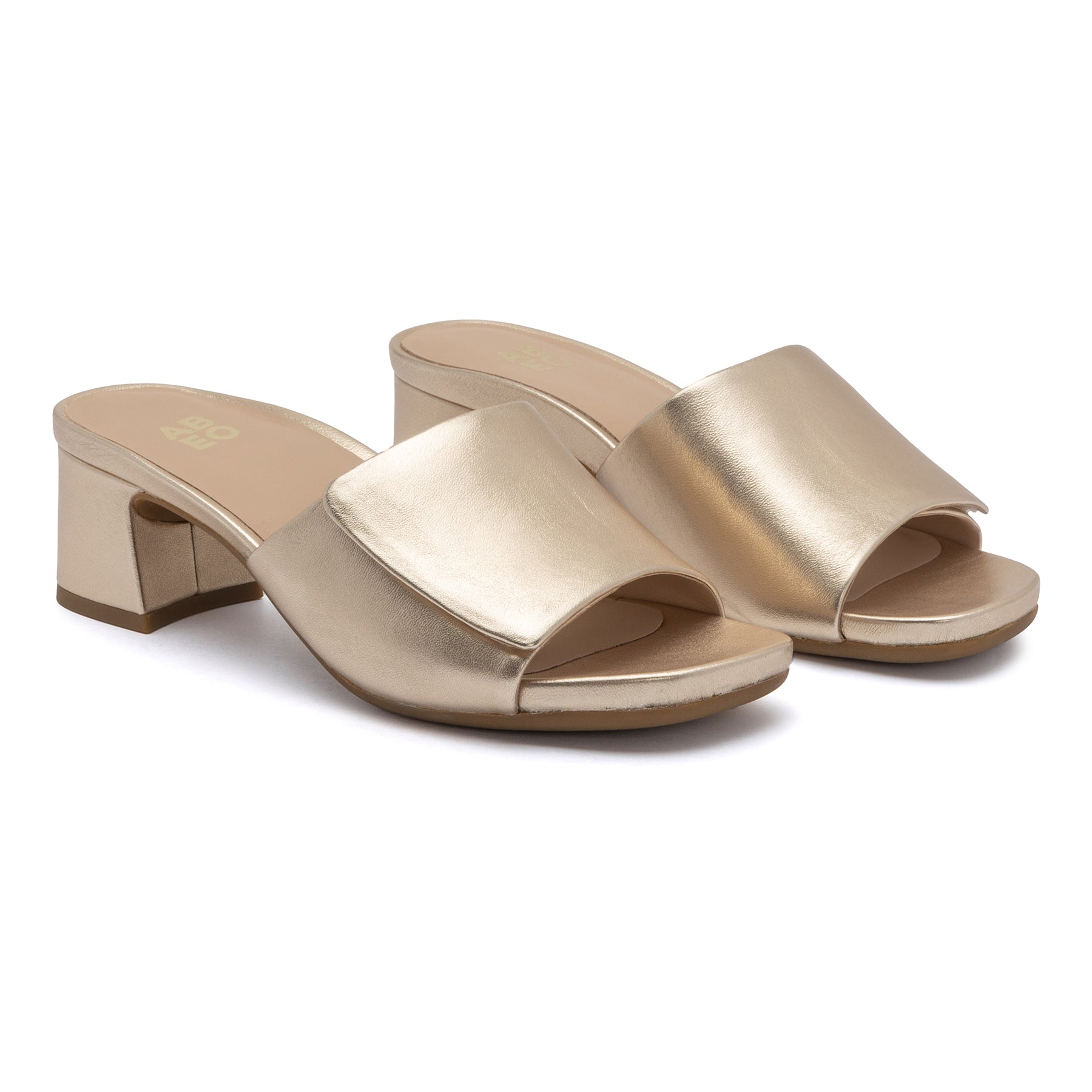 Avenue Slide Metatarsal - Light Gold Leather