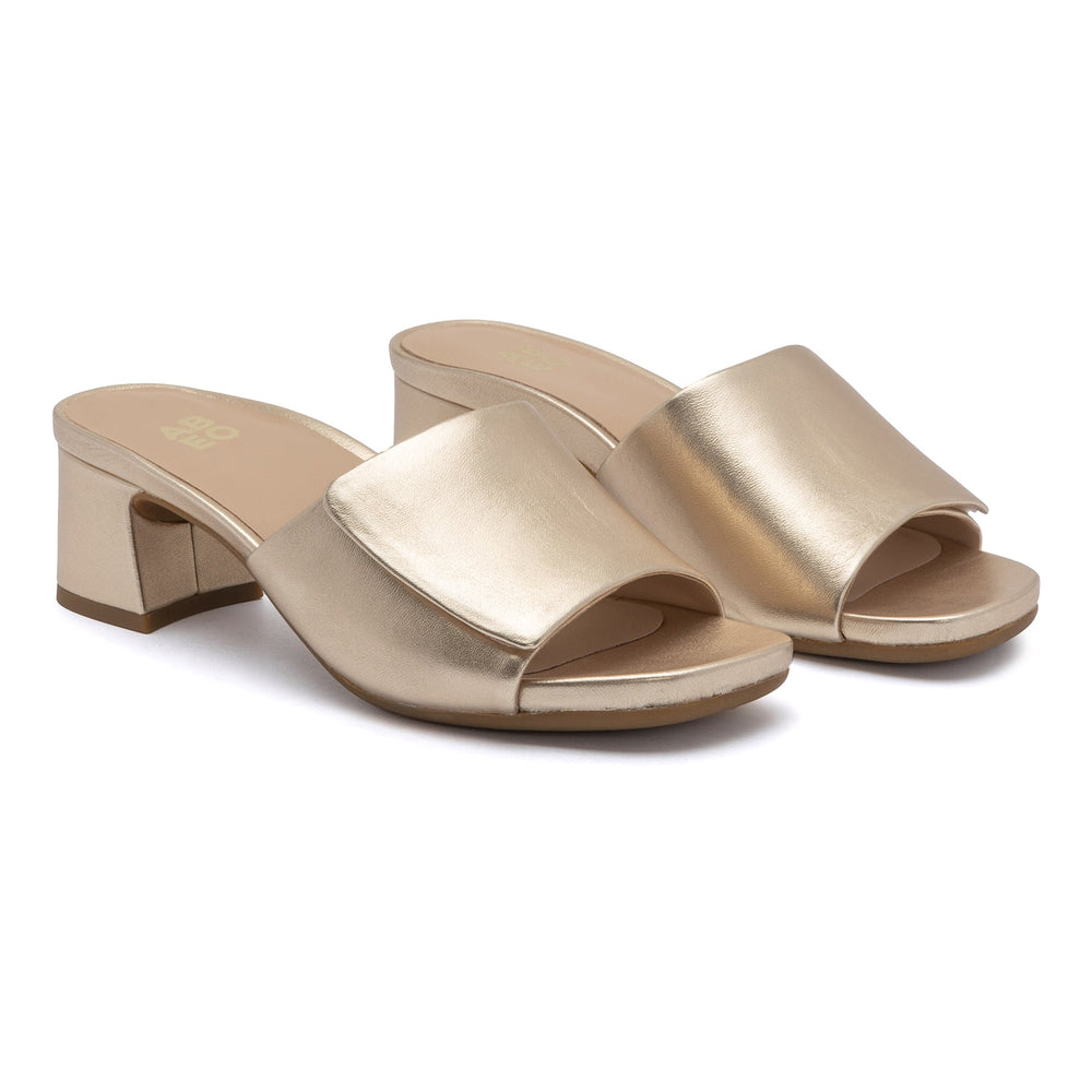 Avenue Slide Metatarsal - Light Gold Leather