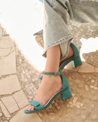 Avenue Strap Metatarsal - Teal Suede