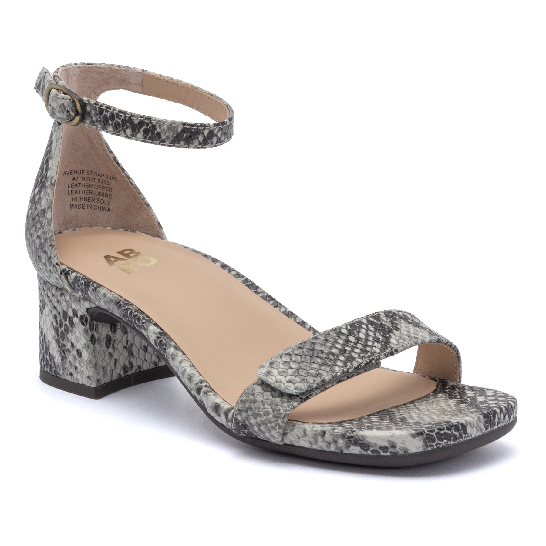 Avenue Strap Metatarsal - Snake Print Leather