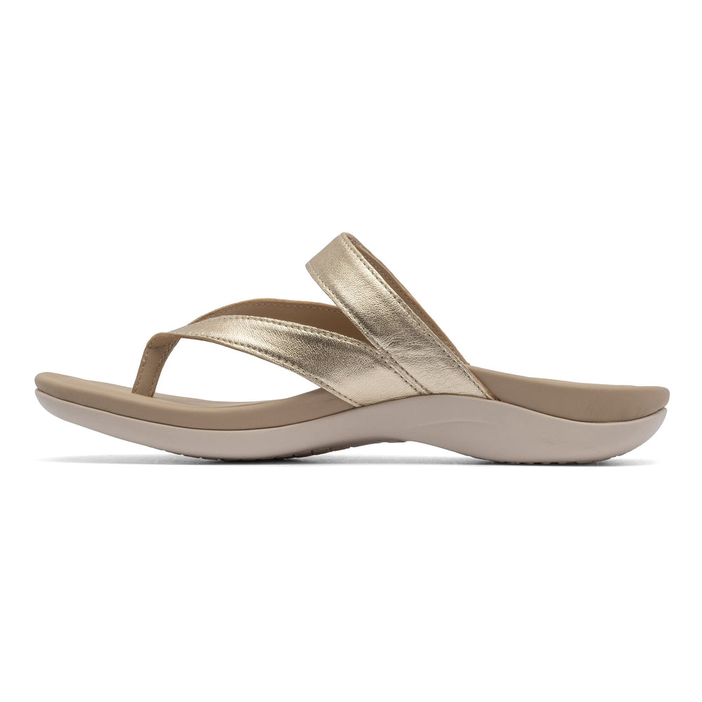 Oasis Thong Sandal Metatarsal - Light Gold