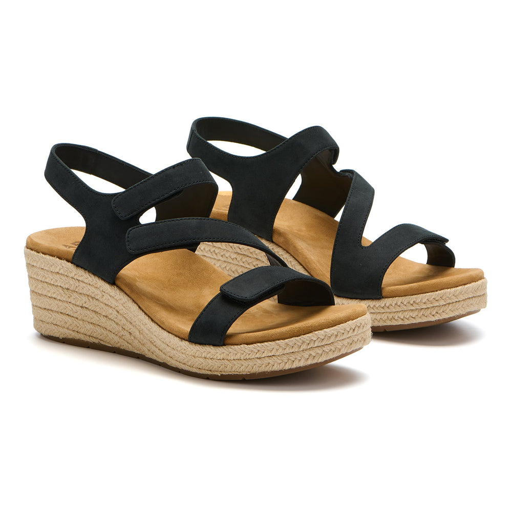 Riviera Adjustable Sandal - Black