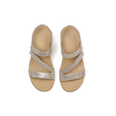 Riviera Adjustable Sandal - Taupe Metallic