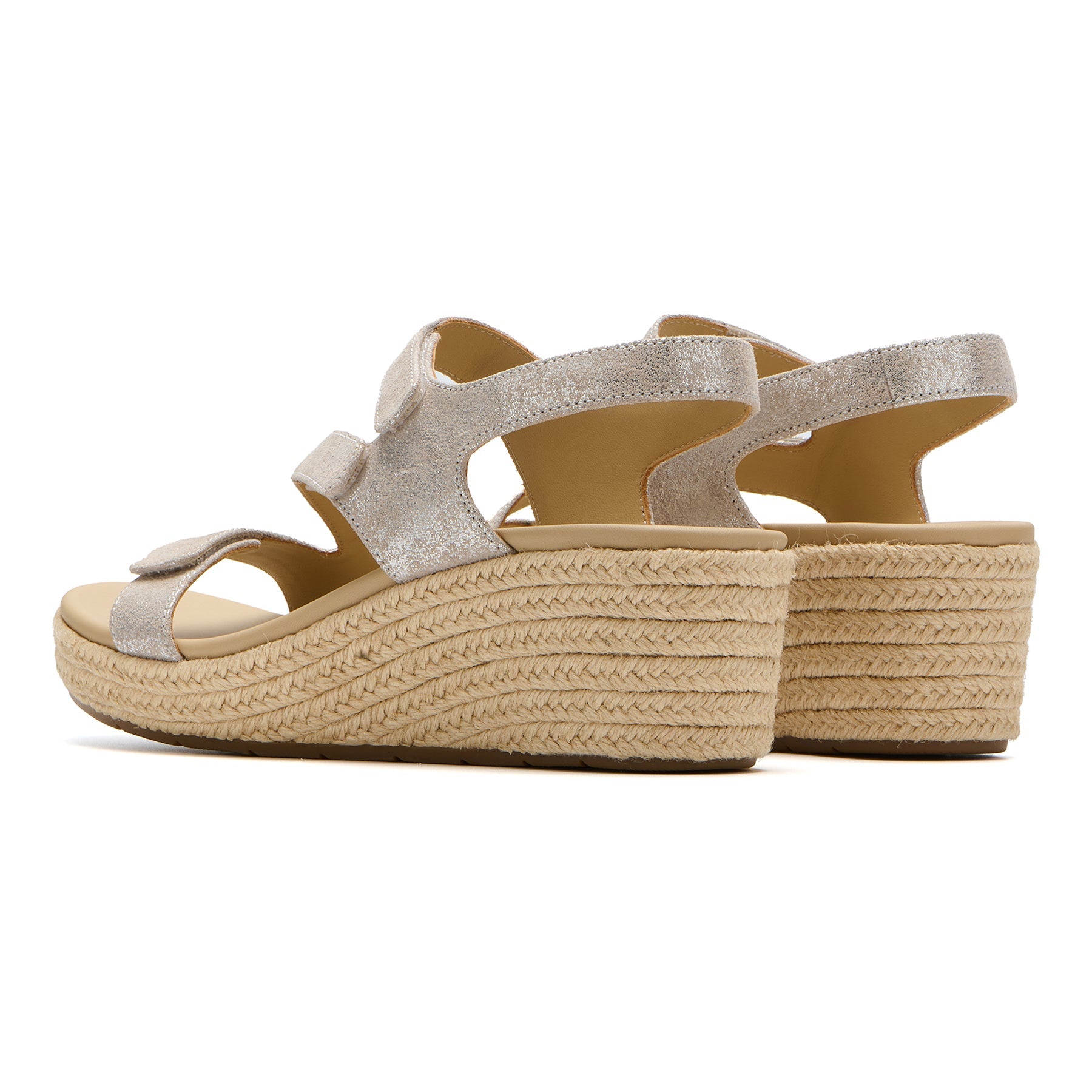 Riviera Adjustable Sandal - Taupe Metallic