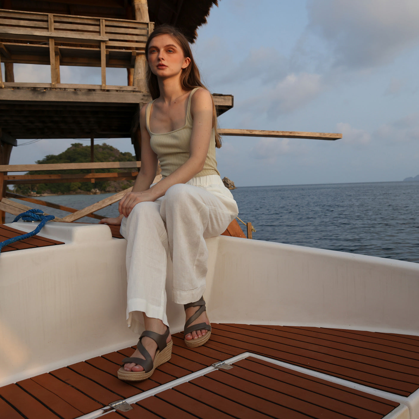 Riviera Adjustable Sandal - Fossil