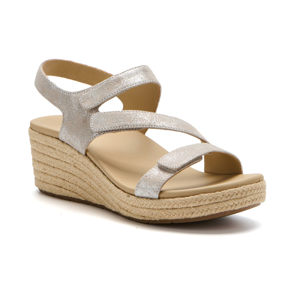 Riviera Adjustable Sandal Metatarsal - Taupe Metallic