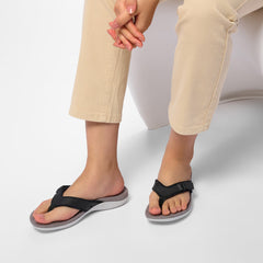 Oasis Sport Flip Flop - Black