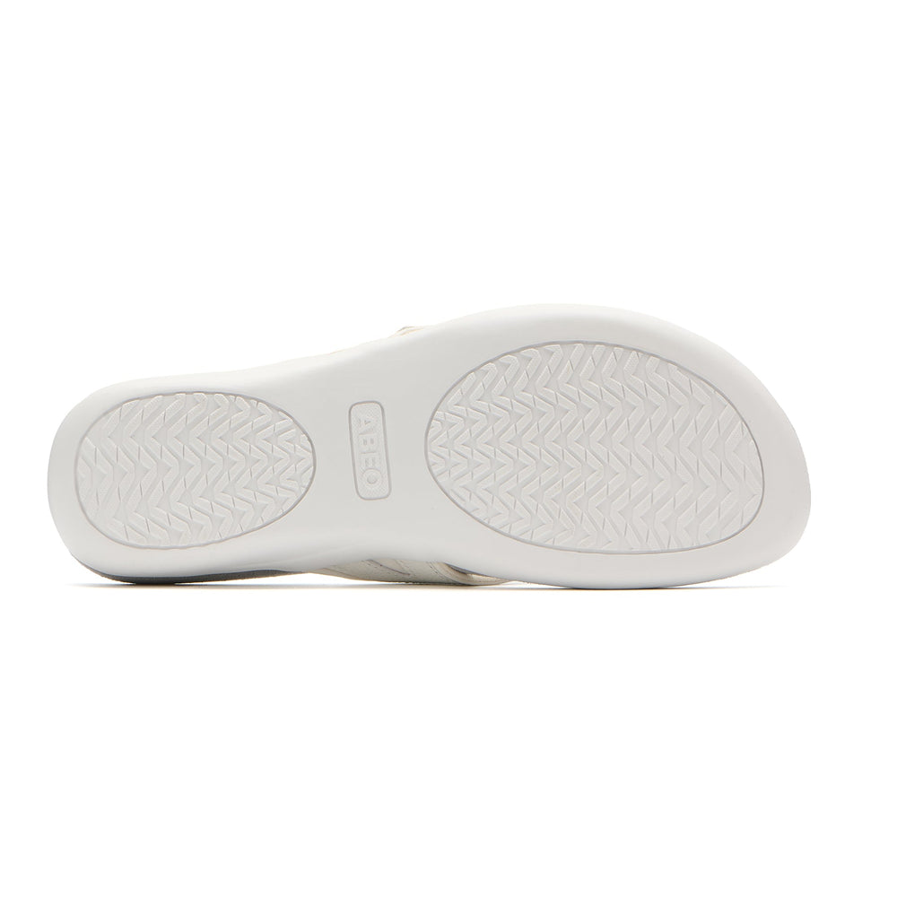 Oasis Sport Flip Flop Metatarsal - White