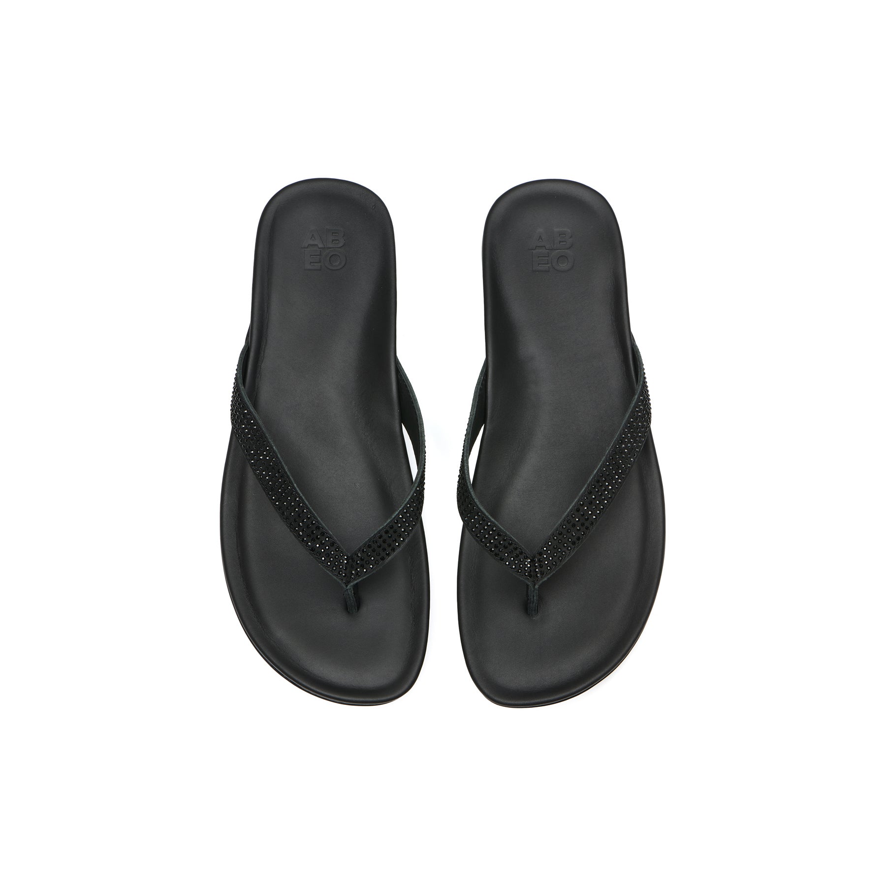 Oasis Flip Flop Metatarsal - Black Sparkle