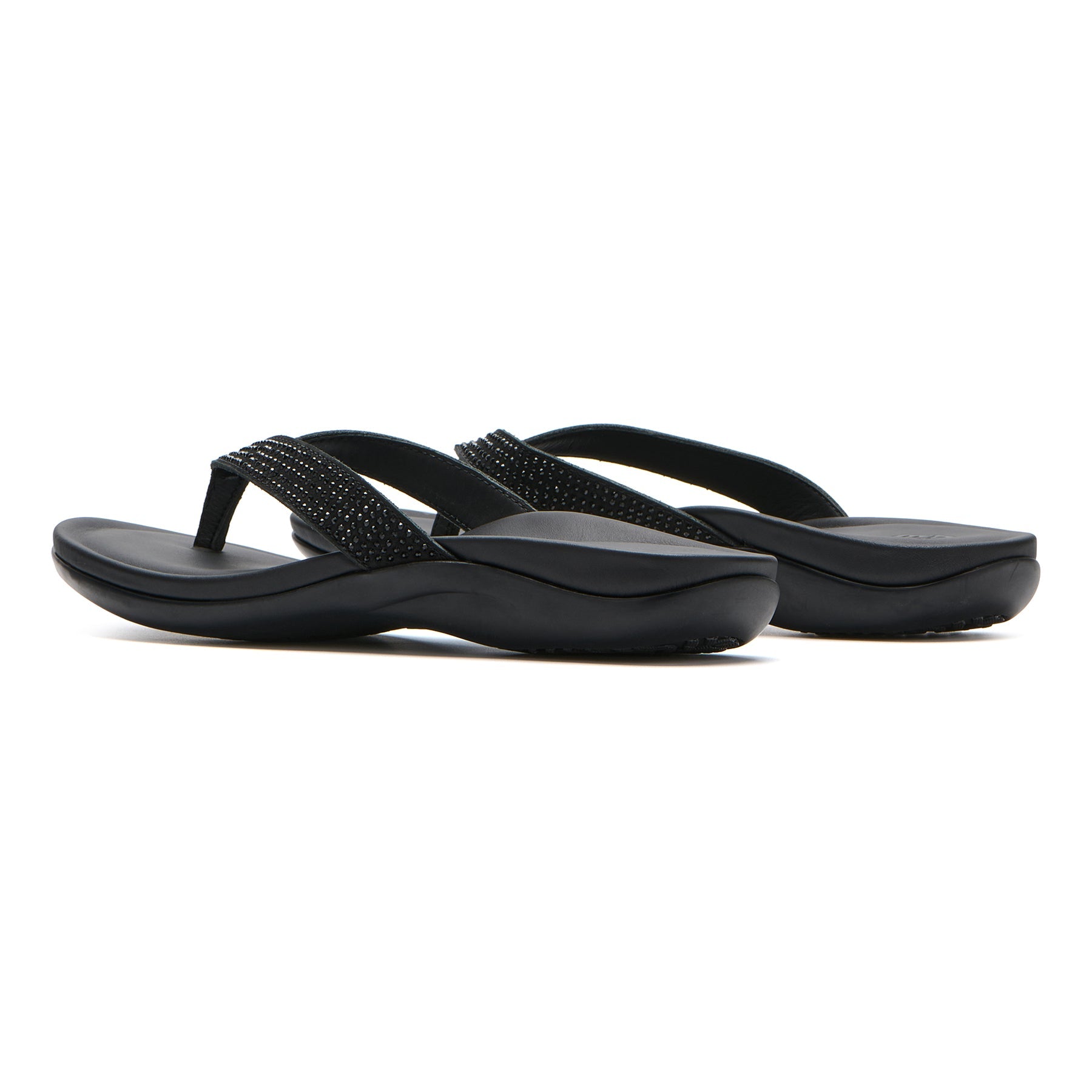Oasis Flip Flop Metatarsal - Black Sparkle