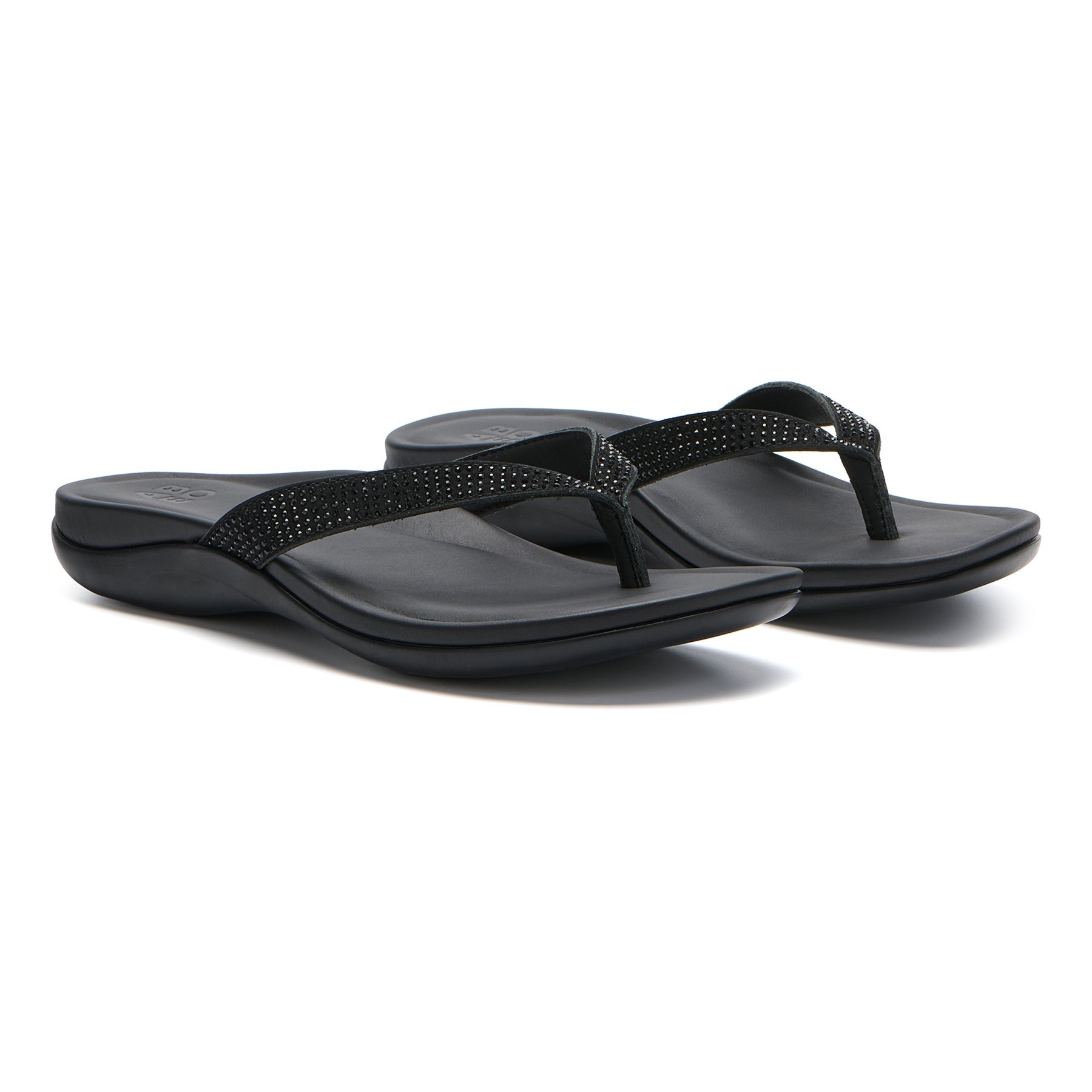 Oasis Flip Flop Metatarsal - Black Sparkle