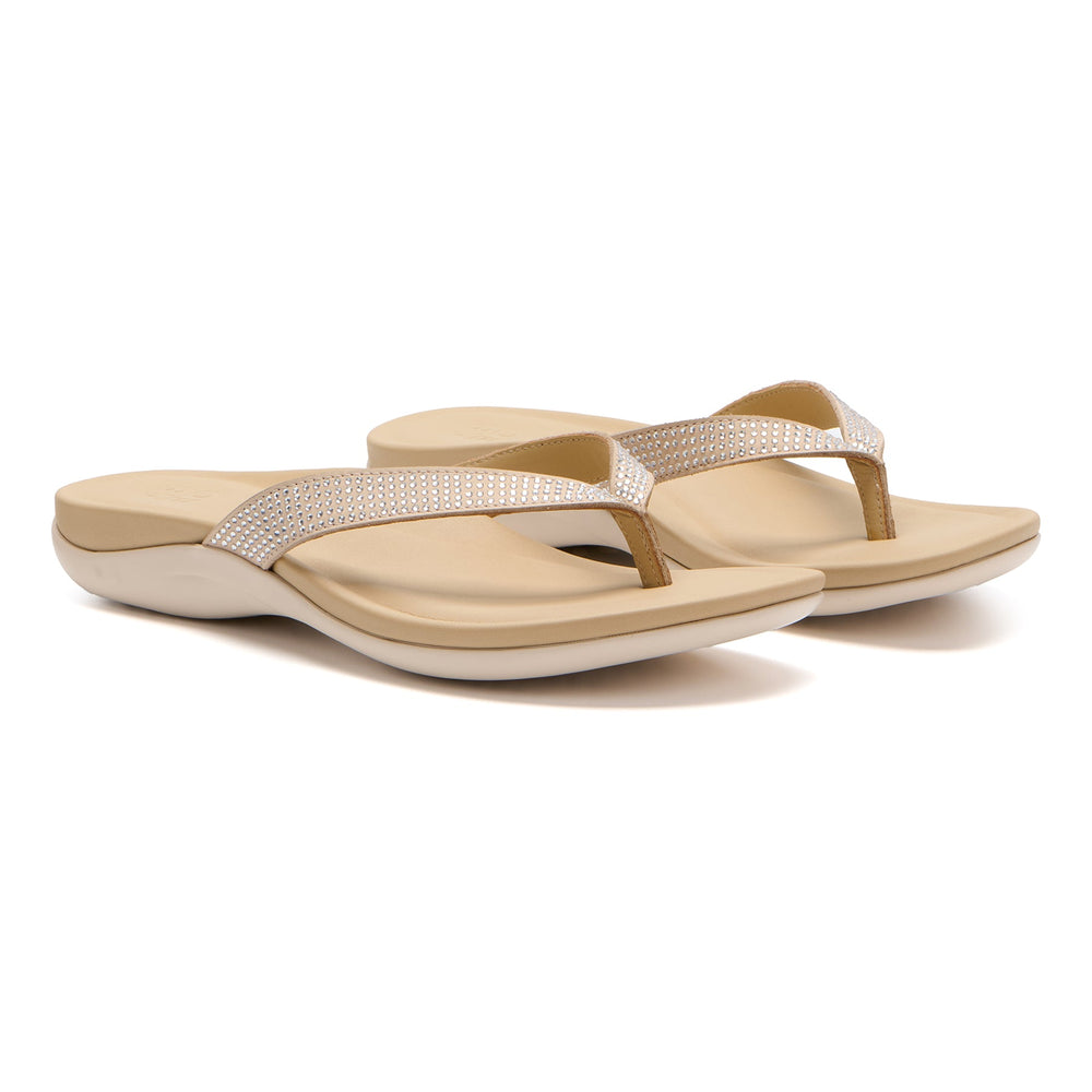 Oasis Flip Flop Metatarsal - Sand Sparkle