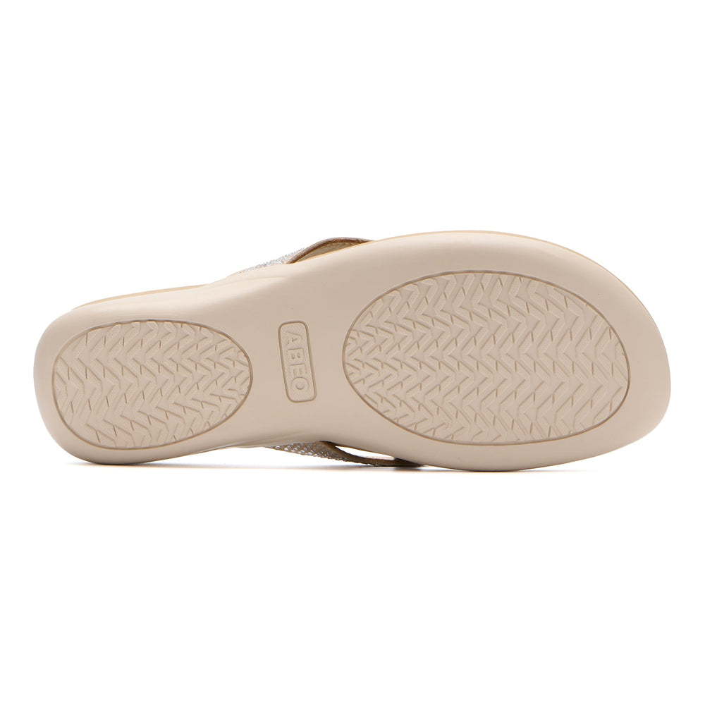 Oasis Flip Flop Metatarsal - Sand Sparkle