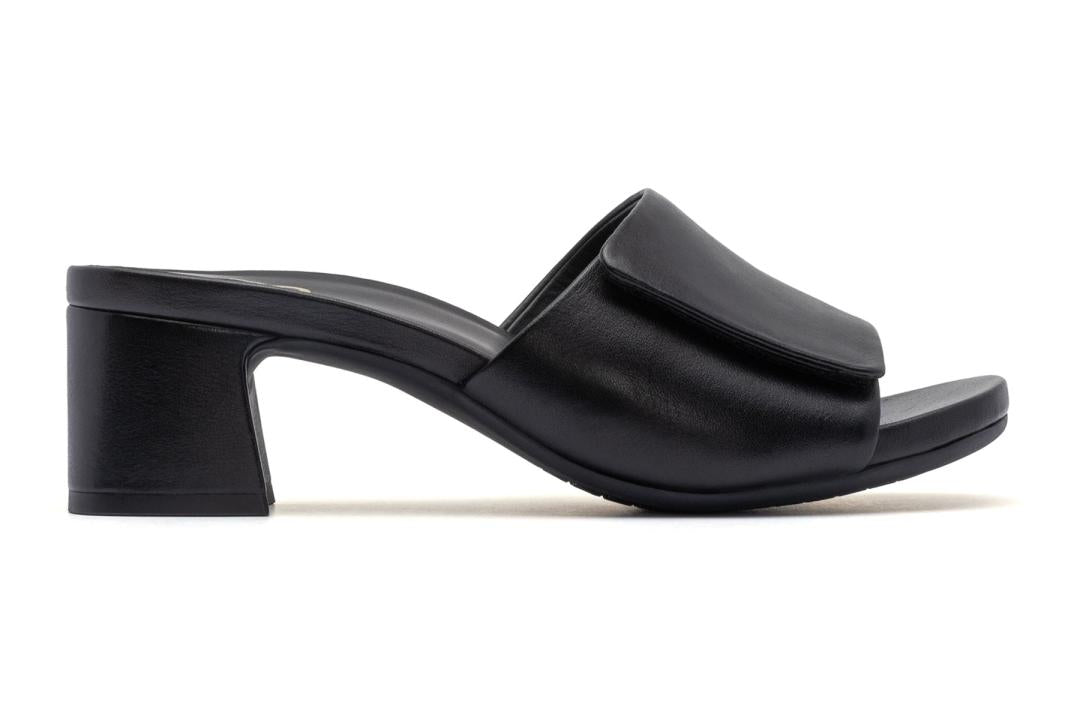 Avenue Slide Black Leather | Women ABEO Footwear Dress