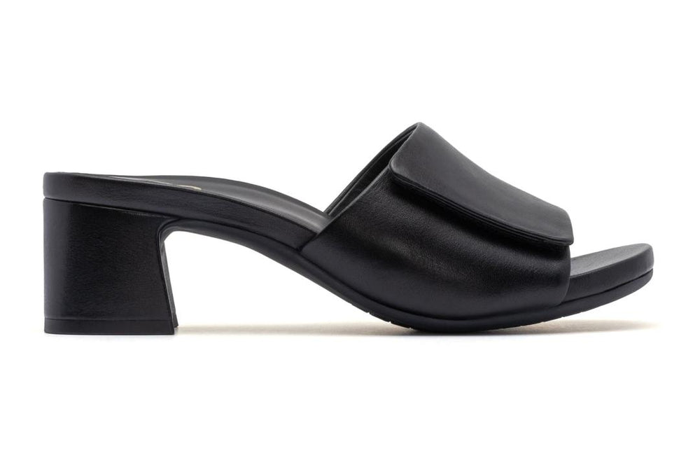 Avenue Slide Black Leather | Women ABEO Footwear Dress