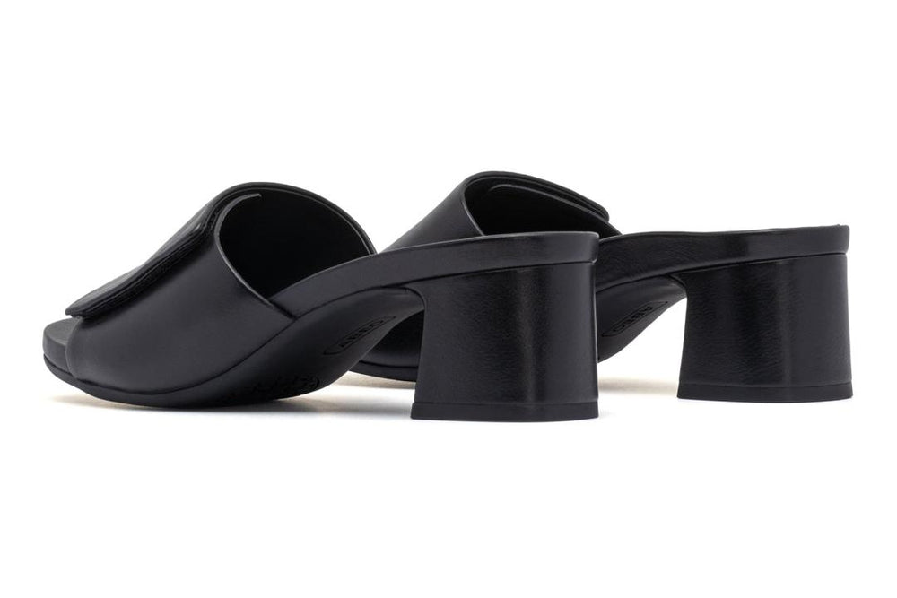 Avenue Slide Black Leather | Women ABEO Footwear Dress