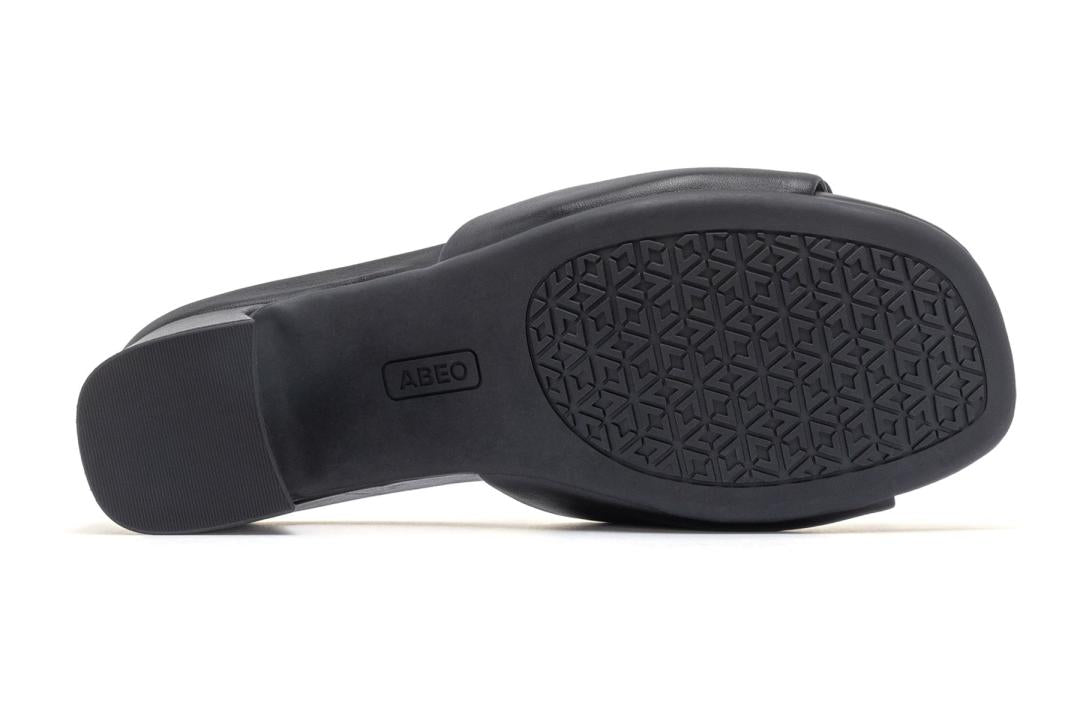 Avenue Slide Black Leather | Women ABEO Footwear Dress