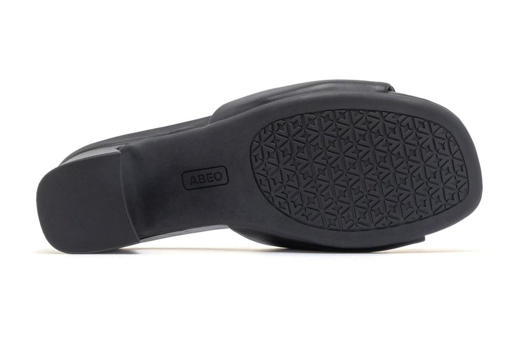 Avenue Slide Black Leather | Women ABEO Footwear Dress