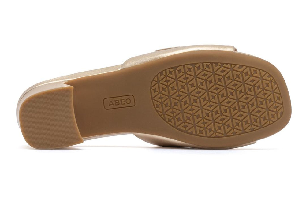 Avenue Slide Light Gold Leather | Women ABEO Footwear Dress