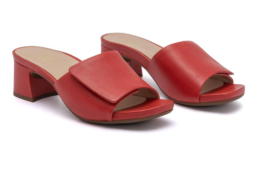 Avenue Slide Red Leather | Women ABEO Footwear Dress
