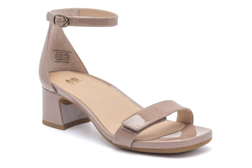 Avenue Strap Tan Patent | Women ABEO Footwear Dress
