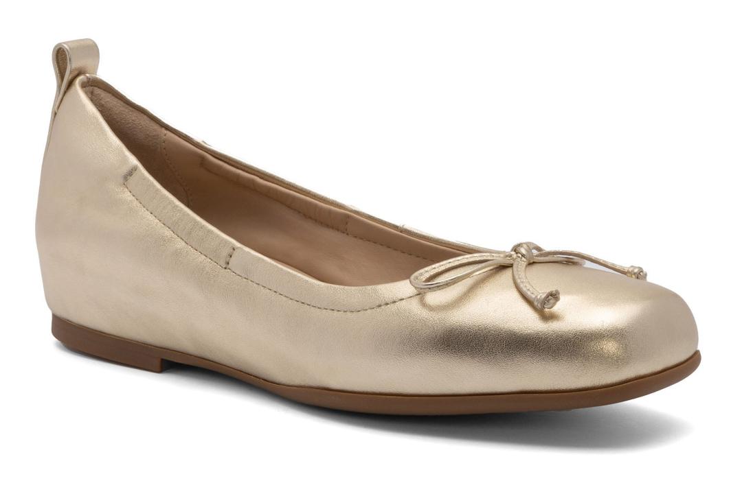 Cadence Bow Light Gold Leather | Women ABEO Footwear Dress