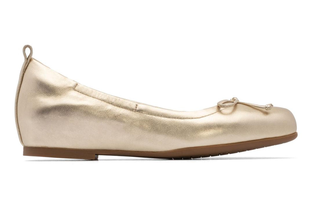 Cadence Bow Light Gold Leather | Women ABEO Footwear Dress