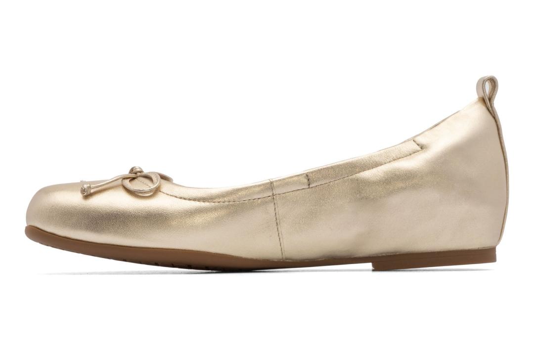 Cadence Bow Light Gold Leather | Women ABEO Footwear Dress